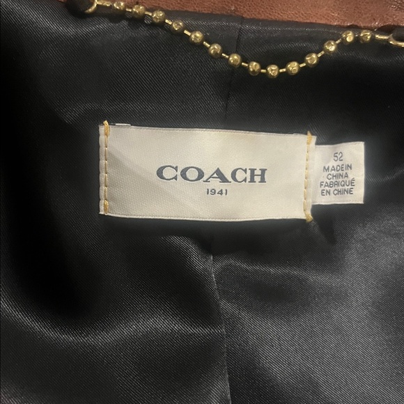 Coach Men's Rich Brown Leather Jacket (Size 52) - Picture 5 of 7